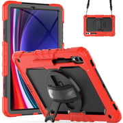 For Samsung Galaxy Tab S10+ / S9+ / S9 FE+ Silicone + PC Tablet Case(Red+Black)