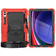 For Samsung Galaxy Tab S10+ / S9+ / S9 FE+ Silicone + PC Tablet Case(Red+Black)