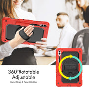 For Samsung Galaxy Tab S10+ / S9+ / S9 FE+ Silicone + PC Tablet Case(Red+Black)