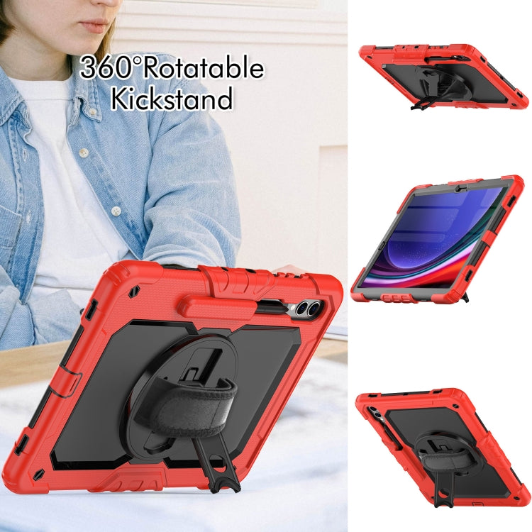 For Samsung Galaxy Tab S10+ / S9+ / S9 FE+ Silicone + PC Tablet Case(Red+Black)