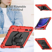 For Samsung Galaxy Tab S10+ / S9+ / S9 FE+ Silicone + PC Tablet Case(Red+Black)