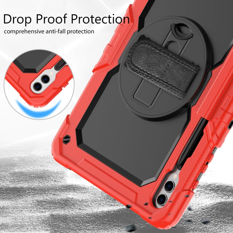 For Samsung Galaxy Tab S10+ / S9+ / S9 FE+ Silicone + PC Tablet Case(Red+Black)