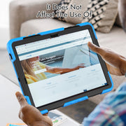 For Samsung Galaxy Tab S9+ / S8+ Silicone + PC Tablet Case(Light Blue+Black)