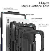 For Samsung Galaxy Tab S9 Ultra / S8 Ultra Silicone + PC Tablet Case(Black)