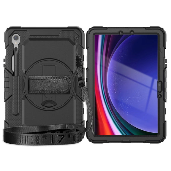 For Samsung Galaxy Tab S9 / S9 FE Silicone + PC Tablet Case(Black)