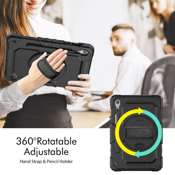 For Samsung Galaxy Tab S9 / S9 FE Silicone + PC Tablet Case(Black)