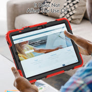 For Samsung Galaxy Tab S9 / S9 FE Silicone + PC Tablet Case(Red+Black)