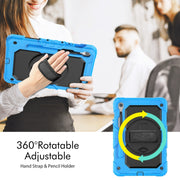 For Samsung Galaxy Tab S9 / S9 FE Silicone + PC Tablet Case(Light Blue+Black)