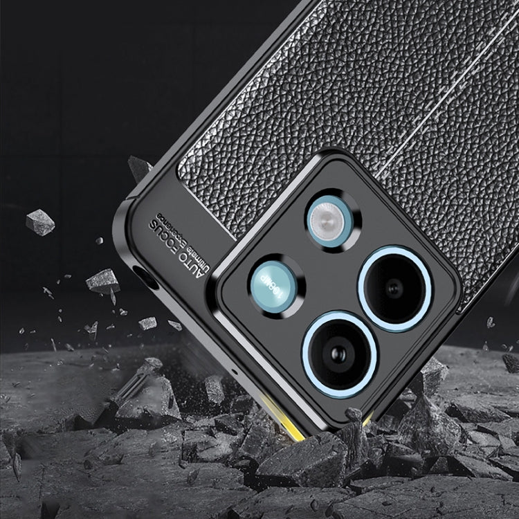 For Xiaomi Redmi Note 13 Litchi Texture Shockproof TPU Phone Case(Black)