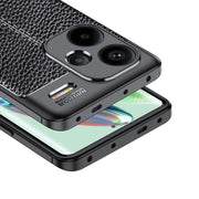 For Xiaomi Redmi Note 13 Pro+ Litchi Texture Shockproof TPU Phone Case(Black)