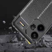 For Xiaomi Redmi Note 13 Pro+ Litchi Texture Shockproof TPU Phone Case(Black)