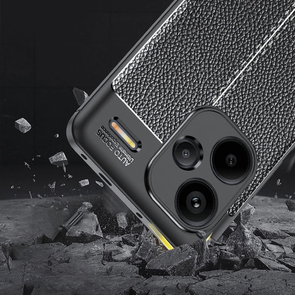 For Xiaomi Redmi Note 13 Pro+ Litchi Texture Shockproof TPU Phone Case(Black)