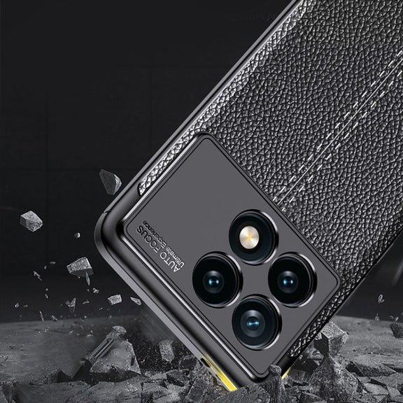 For Xiaomi Redmi K70 Litchi Texture Shockproof TPU Phone Case(Blue)