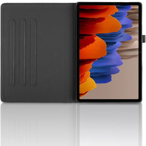 For Samsung Galaxy Tab S9+ / S8+ / S7+ Tree Life Embossed Rotation Leather Tablet Case(Black)