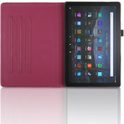 For Amazon Kindle Fire HD8 2022 / 2020 Tree Life Embossed Rotation Leather Tablet Case(Red)
