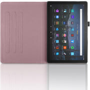 For Amazon Kindle Fire HD8 2022 / 2020 Tree Life Embossed Rotation Leather Tablet Case(Rose Gold)