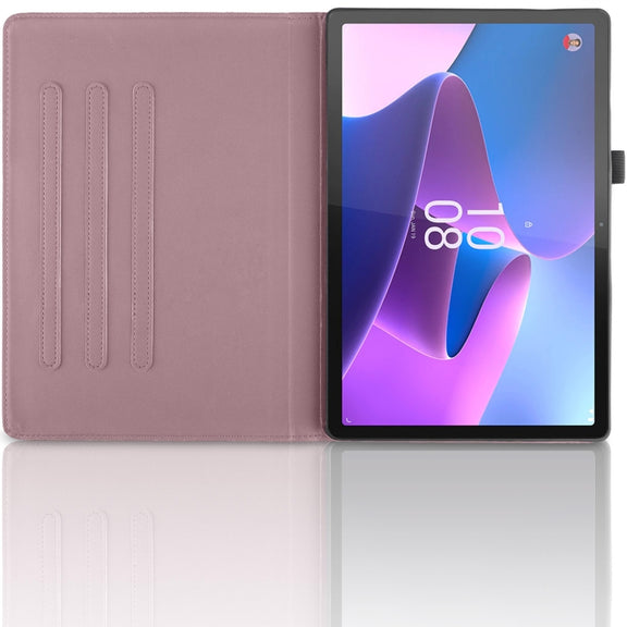 For Lenovo Tab P11 Pro 2nd / Xiaoxin Pad 11 Pro Tree Life Embossed Rotation Leather Tablet Case(Rose Gold)