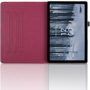 For Nokia T21 Tree Life Embossed Rotation Leather Tablet Case(Red)