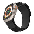 For Apple Watch Ultra 49mm AW Nylon Two-Section Watch Band(Black) - Watch Bands by PMC TechLife | Online Shopping South Africa | PMC TechLife | Buy Now Pay Later Mobicred