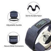 For Apple Watch Ultra 49mm AW Nylon Two-Section Watch Band(Blue)