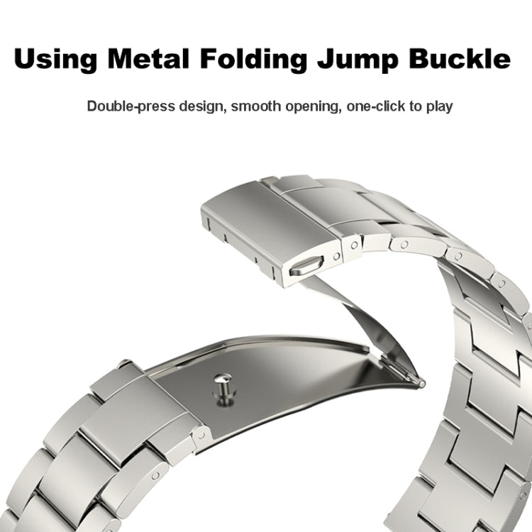For Samsung Galaxy Watch 6 Three Strains Metal Watch Band(Rose Gold)