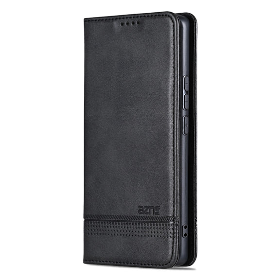 For OPPO Reno11 Pro China AZNS Magnetic Calf Texture Flip Leather Phone Case(Black)