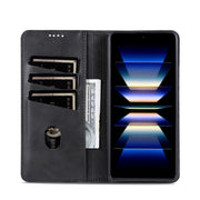 For OPPO Reno11 F AZNS Magnetic Calf Texture Flip Leather Phone Case(Black)