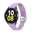 For Samsung Galaxy Watch 6 Magnetic Folding Silver Buckle Silicone Watch Band(Purple) - free shipping - PMC TechLife - Order now!