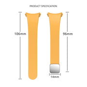 For Samsung Galaxy Watch 6 Magnetic Folding Silver Buckle Silicone Watch Band(Purple)