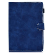 For 10 inch Tablet PC Universal Cowhide Texture Horizontal Flip Leather Case with Holder & Card Slots & Pen Slot(Blue)