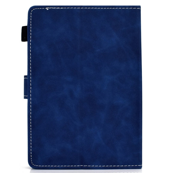 For 10 inch Tablet PC Universal Cowhide Texture Horizontal Flip Leather Case with Holder & Card Slots & Pen Slot(Blue)