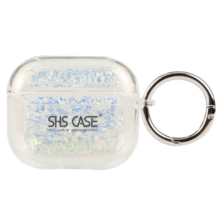 For AirPods 3 Flash Diamond Epoxy Bluetooth Earphone Protective Case(White)