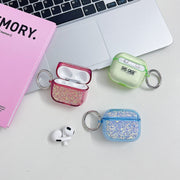 For AirPods Pro Flash Diamond Epoxy Bluetooth Earphone Protective Case(Black)