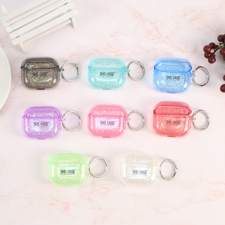 For AirPods Pro 2 Flash Diamond Epoxy Bluetooth Earphone Protective Case(White)