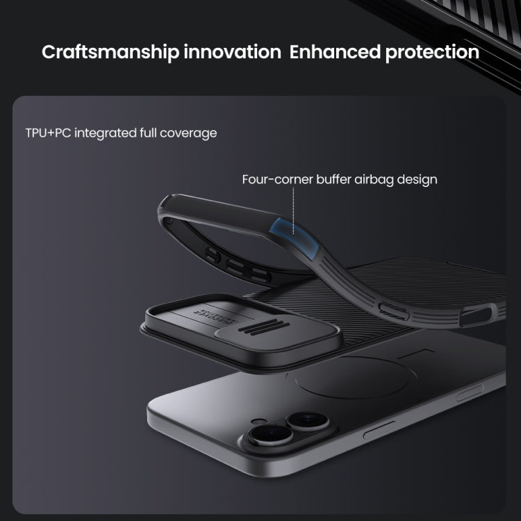 For iPhone 16 NILLKIN CamShield Pro PC Phone Case(Blue)