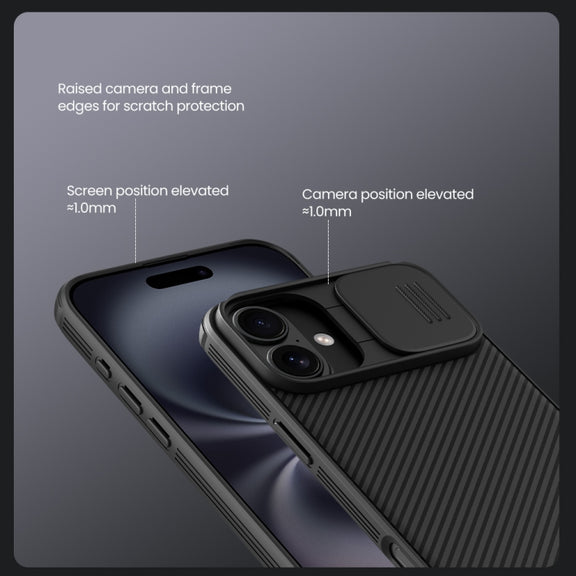 For iPhone 16 NILLKIN CamShield Pro PC Phone Case(Blue)