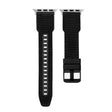 For Apple Watch SE 2023 44mm Hybrid Braid Nylon Silicone Watch Band(Black) - Watch Bands by PMC TechLife | Online Shopping South Africa | PMC TechLife