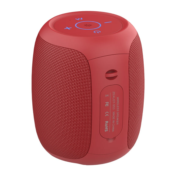 Zealot S53 IPX6 Water-resistant Portable Colorful Wireless Bluetooth Speaker(Red)