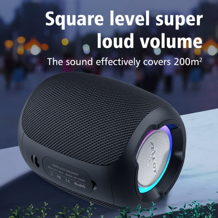 Zealot S53 IPX6 Water-resistant Portable Colorful Wireless Bluetooth Speaker(Red)