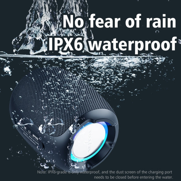 Zealot S53 IPX6 Water-resistant Portable Colorful Wireless Bluetooth Speaker(Grey)