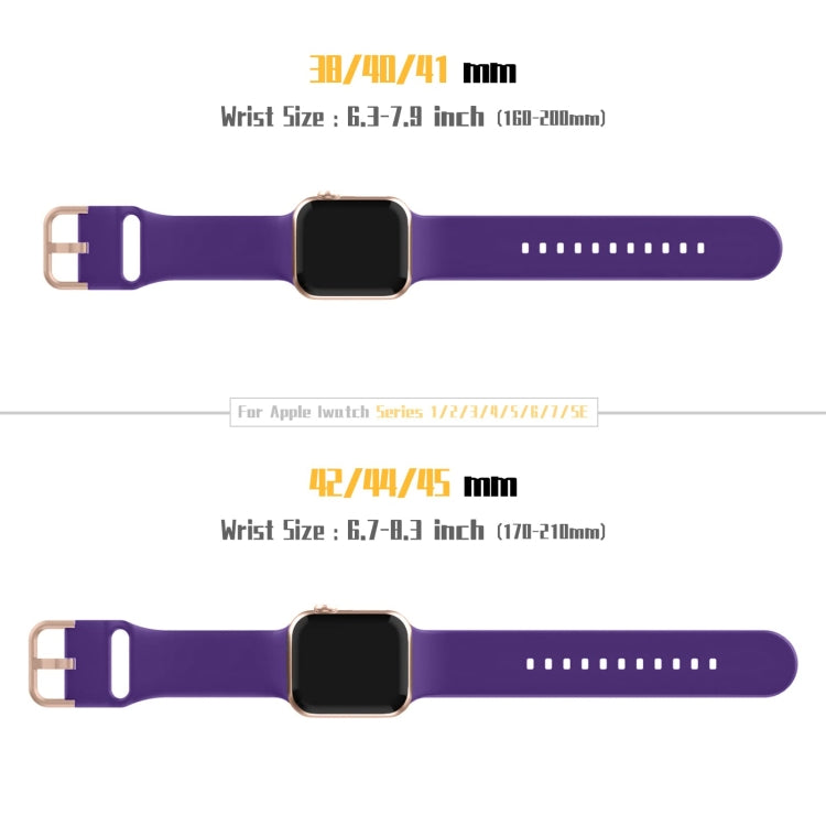 For Apple Watch Ultra 49mm Pin Buckle Silicone Watch Band(Purple)
