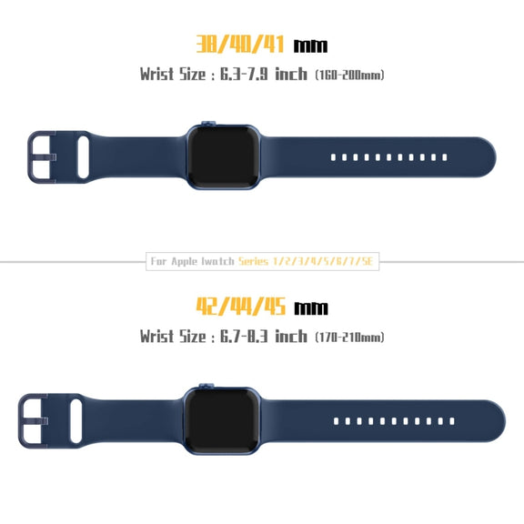 For Apple Watch Ultra 49mm Pin Buckle Silicone Watch Band(Abyss Blue)
