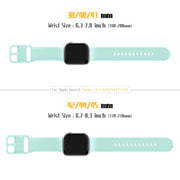 For Apple Watch Series 8 45mm Pin Buckle Silicone Watch Band(Mint Green)