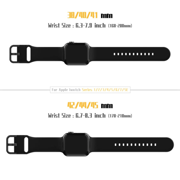 For Apple Watch SE 2022 40mm Pin Buckle Silicone Watch Band(Black)