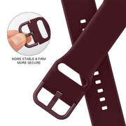 For Apple Watch SE 2022 40mm Pin Buckle Silicone Watch Band(Wine Red)