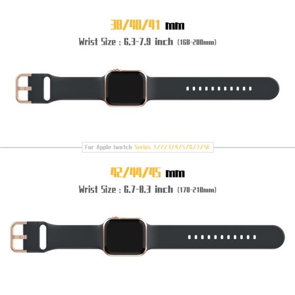 For Apple Watch SE 2022 40mm Pin Buckle Silicone Watch Band(Dark Grey)