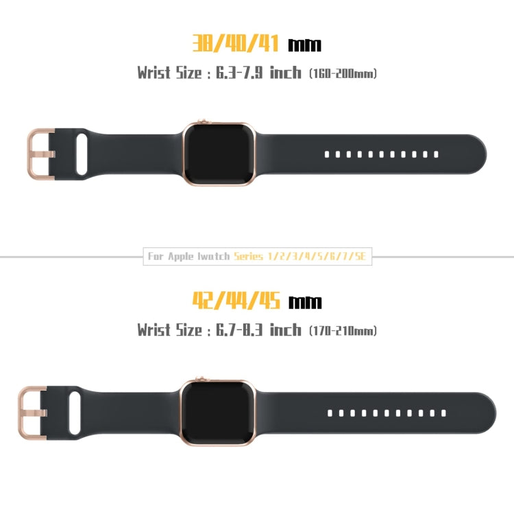 For Apple Watch SE 2022 40mm Pin Buckle Silicone Watch Band(Dark Grey)