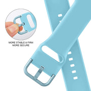 For Apple Watch Series 7 41mm Pin Buckle Silicone Watch Band(Light Blue)