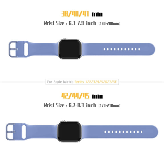 For Apple Watch SE 44mm Pin Buckle Silicone Watch Band(Cyan Blue)