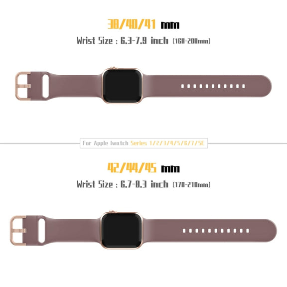 For Apple Watch Series 6 40mm Pin Buckle Silicone Watch Band(Smoked Purple)